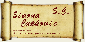 Simona Čupković vizit kartica